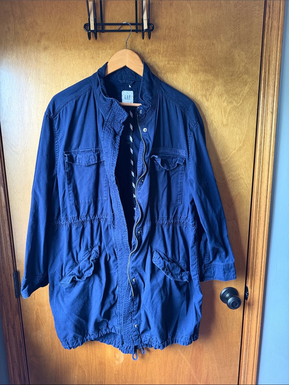 GAP deep navy  Drawcord utility Jacket oversized fit